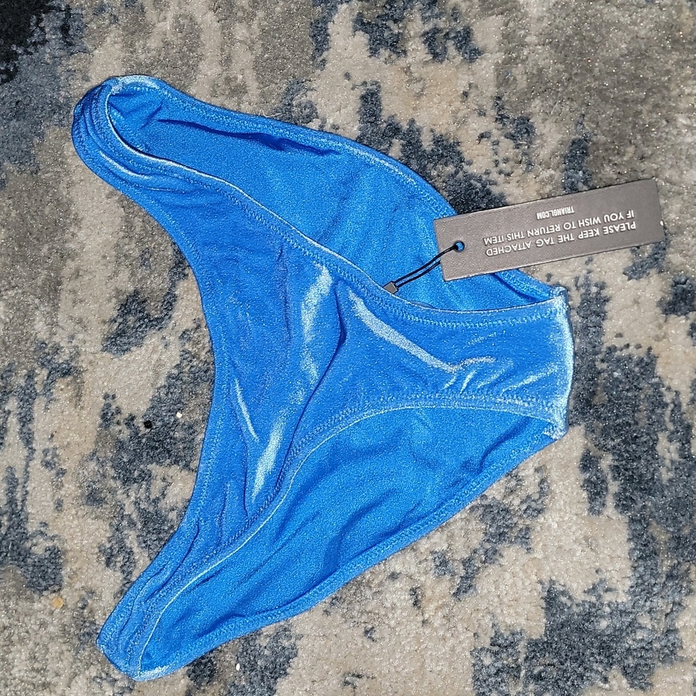 Blue velvet normal coverage Bathing suit bottom
